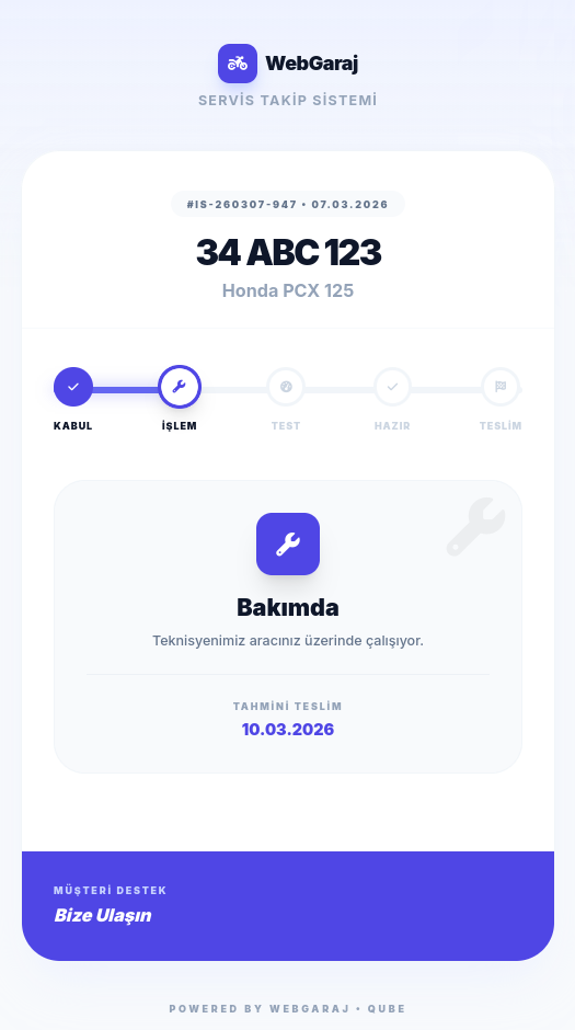 Müşteri Servis Takip Ekranı